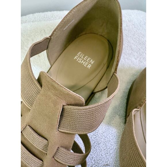 Eileen Fisher Rato Gladiator Sandals Size 10 Tan Comfort Shoes - Picture 12 of 12